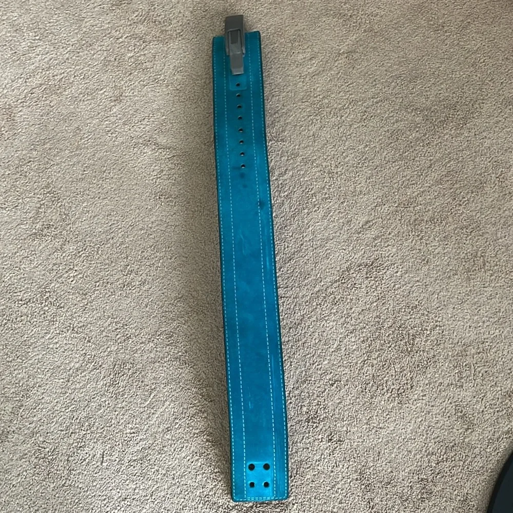Inzer Forever Lever Belt 10MM Size: Medium (30-33), Color: Turquoise - Picture 2 of 3